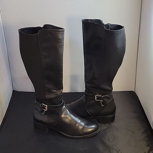 FRANCO SARTOL-COUNTRY WOMEN"S ROUND TOE LEATHER KNEE LENGTH BOOT - Picture 5 of 12